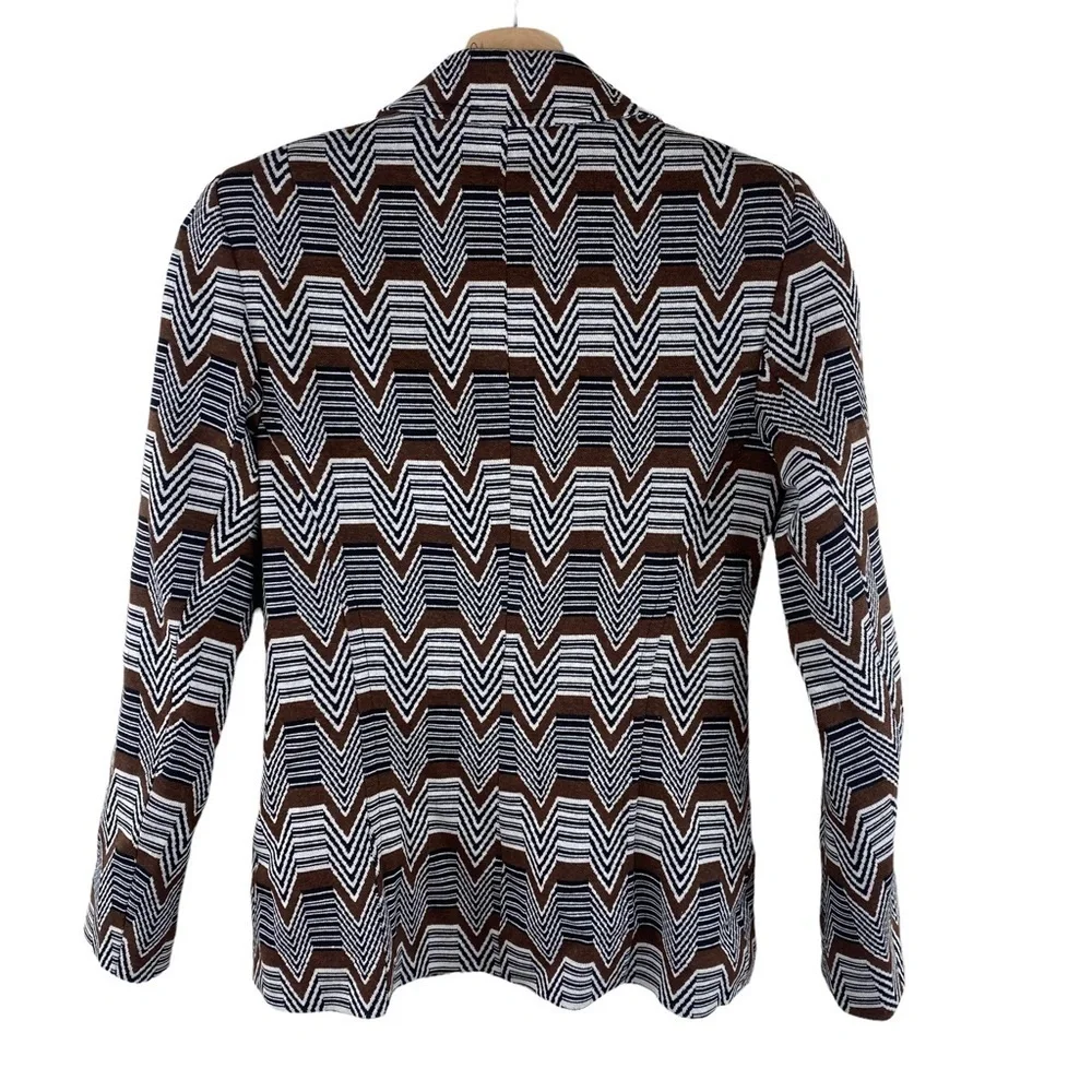 Trina Turk Geometric Print Two Button Blazer